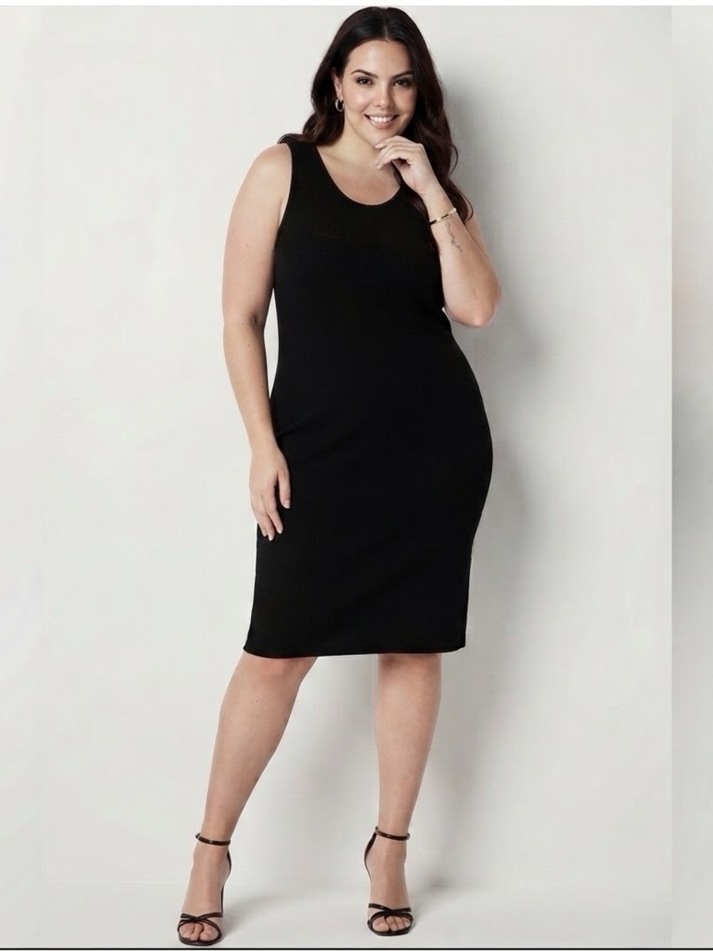 Bold Elements Womens Plus Sleeveless Bodycon Dress